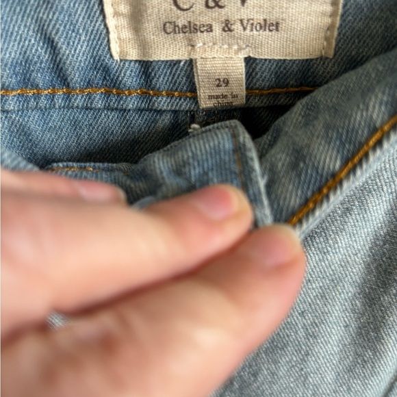 NWT women’s Chelsea & violet color block denim jean mini skirt size 29/w… - Picture 7 of 10